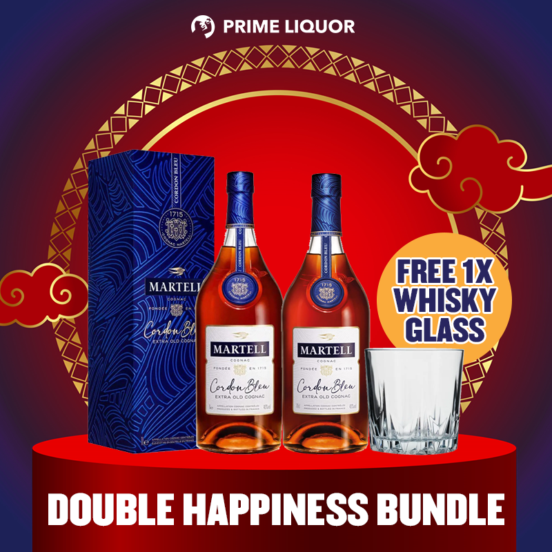 Double Happiness Martell Bundle (Free Whisky Glass)